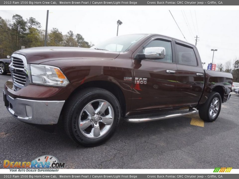 2013 Ram 1500 Big Horn Crew Cab Western Brown Pearl / Canyon Brown/Light Frost Beige Photo #3