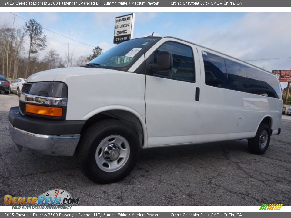 2015 Chevrolet Express 3500 Passenger Extended LT Summit White / Medium Pewter Photo #3