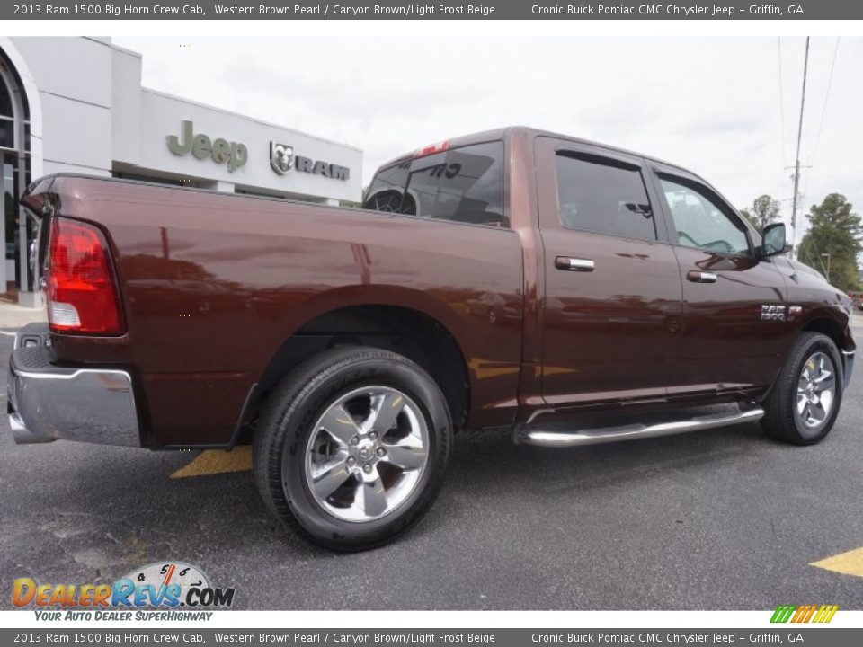 2013 Ram 1500 Big Horn Crew Cab Western Brown Pearl / Canyon Brown/Light Frost Beige Photo #7