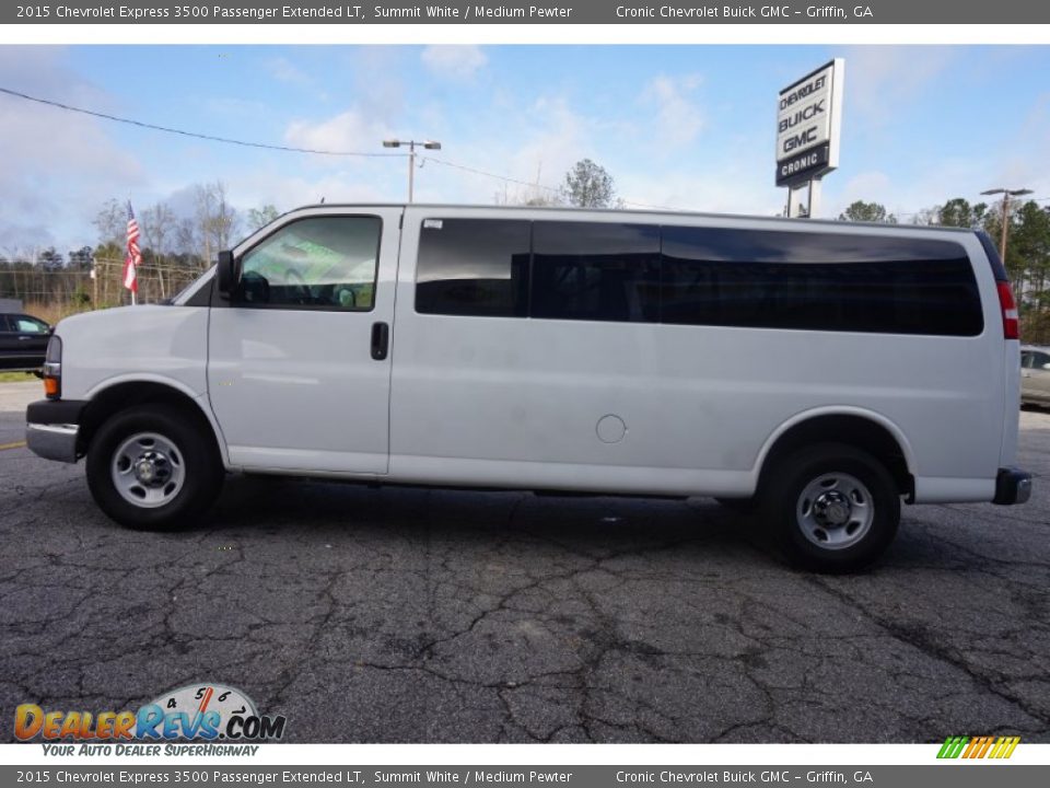2015 Chevrolet Express 3500 Passenger Extended LT Summit White / Medium Pewter Photo #4