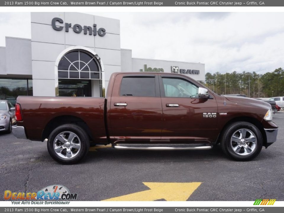 2013 Ram 1500 Big Horn Crew Cab Western Brown Pearl / Canyon Brown/Light Frost Beige Photo #8