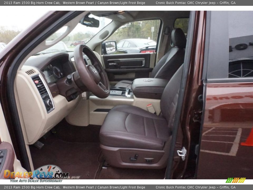 2013 Ram 1500 Big Horn Crew Cab Western Brown Pearl / Canyon Brown/Light Frost Beige Photo #9
