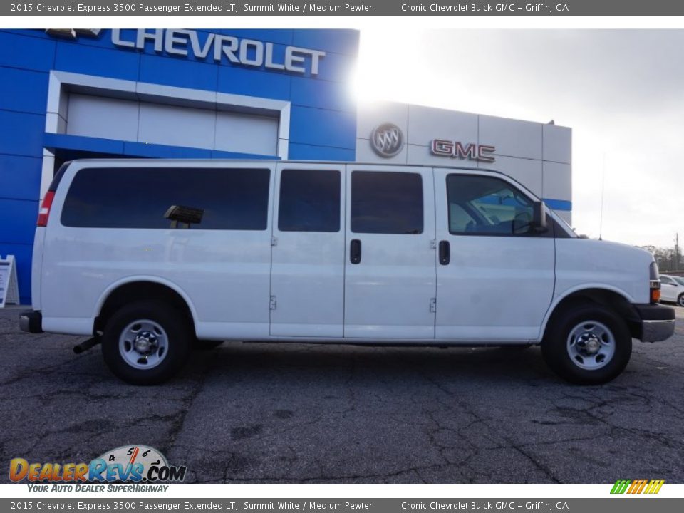 Summit White 2015 Chevrolet Express 3500 Passenger Extended LT Photo #8