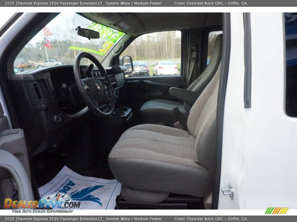 2015 Chevrolet Express 3500 Passenger Extended LT Summit White / Medium Pewter Photo #10