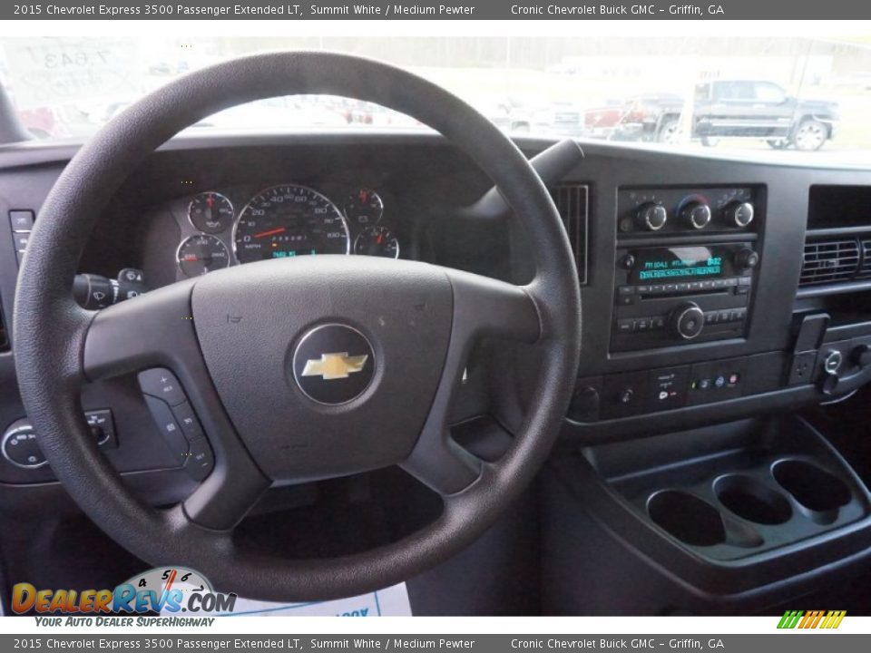 2015 Chevrolet Express 3500 Passenger Extended LT Summit White / Medium Pewter Photo #11