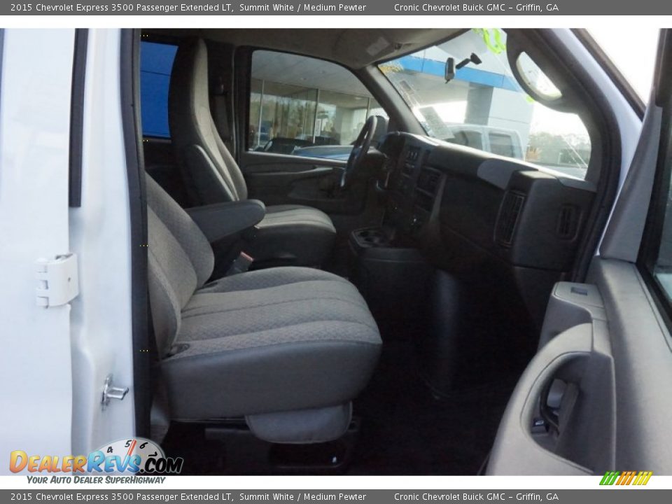 2015 Chevrolet Express 3500 Passenger Extended LT Summit White / Medium Pewter Photo #17