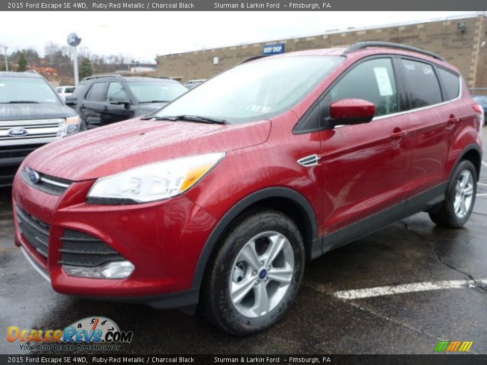 2015 Ford Escape SE 4WD Ruby Red Metallic / Charcoal Black Photo #5
