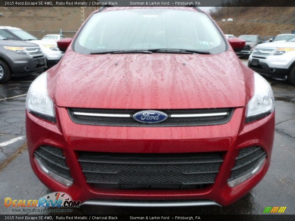 2015 Ford Escape SE 4WD Ruby Red Metallic / Charcoal Black Photo #6