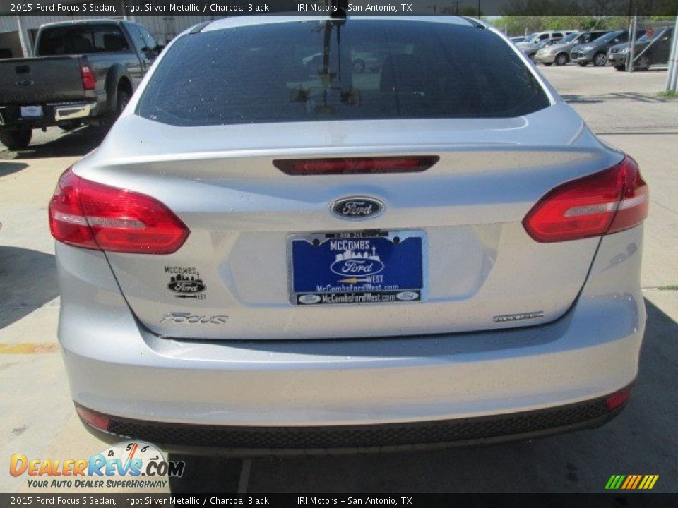 2015 Ford Focus S Sedan Ingot Silver Metallic / Charcoal Black Photo #6