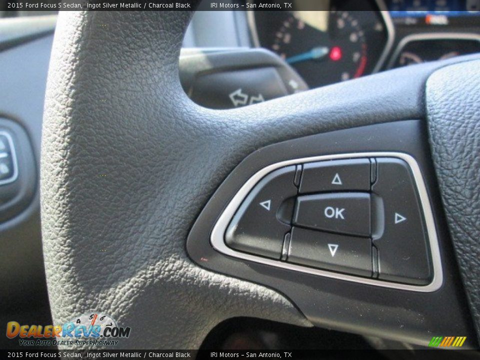 2015 Ford Focus S Sedan Ingot Silver Metallic / Charcoal Black Photo #15