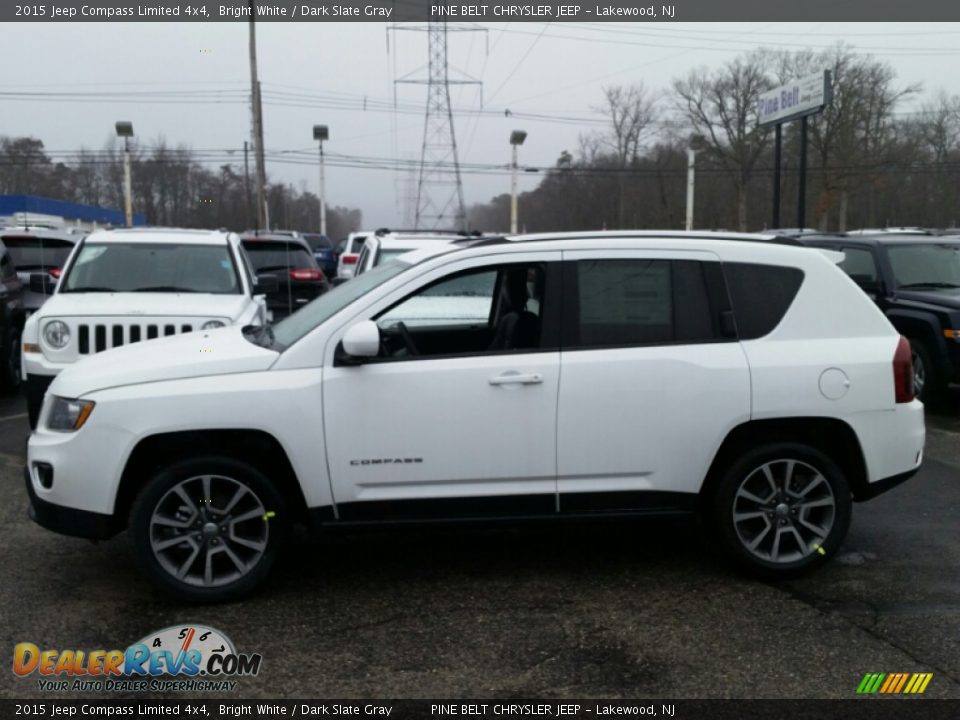 Bright White 2015 Jeep Compass Limited 4x4 Photo #3