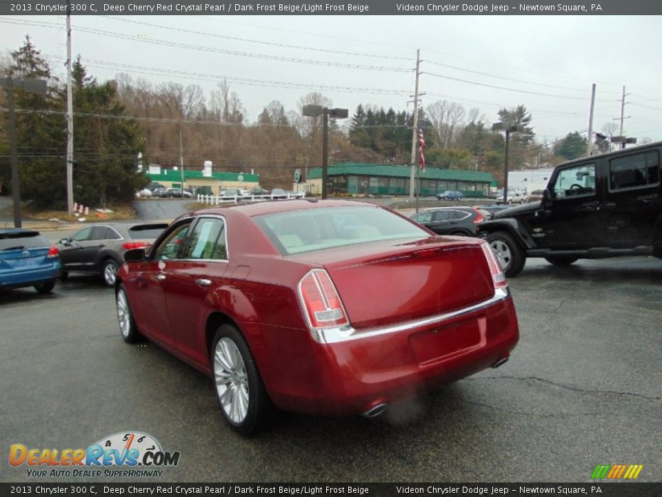 2013 Chrysler 300 C Deep Cherry Red Crystal Pearl / Dark Frost Beige/Light Frost Beige Photo #5