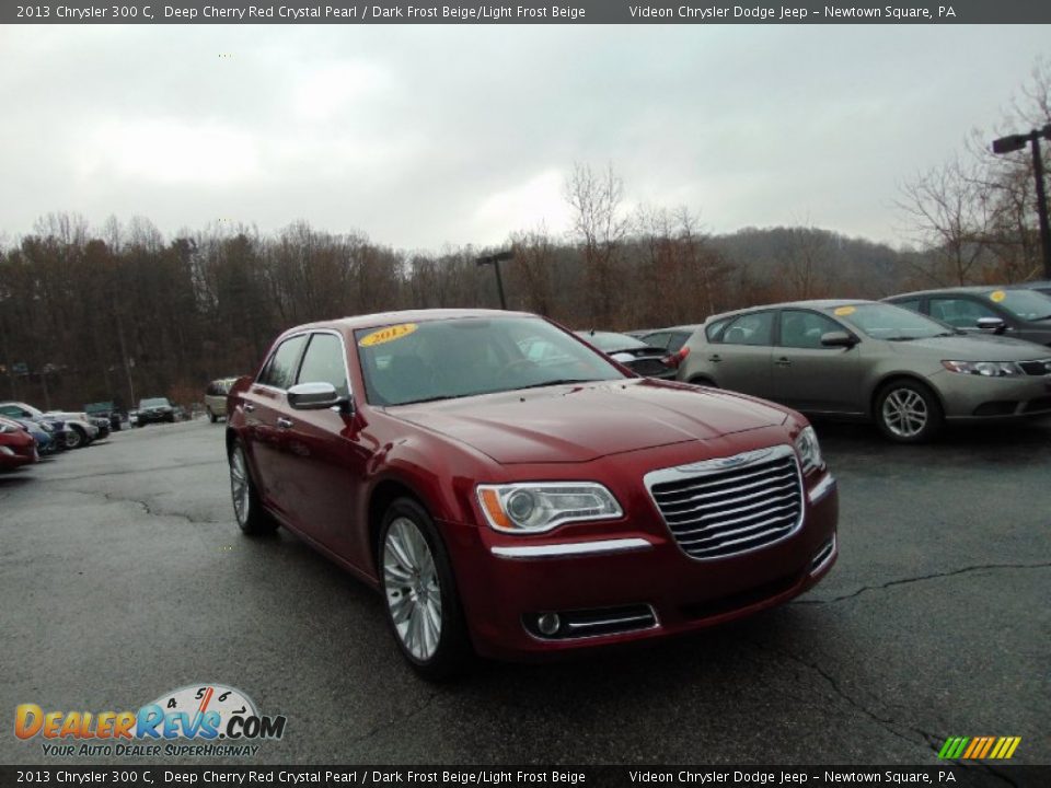 2013 Chrysler 300 C Deep Cherry Red Crystal Pearl / Dark Frost Beige/Light Frost Beige Photo #9