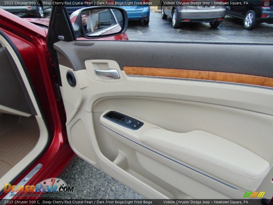 2013 Chrysler 300 C Deep Cherry Red Crystal Pearl / Dark Frost Beige/Light Frost Beige Photo #18