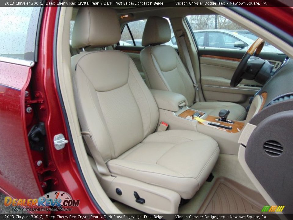 2013 Chrysler 300 C Deep Cherry Red Crystal Pearl / Dark Frost Beige/Light Frost Beige Photo #20