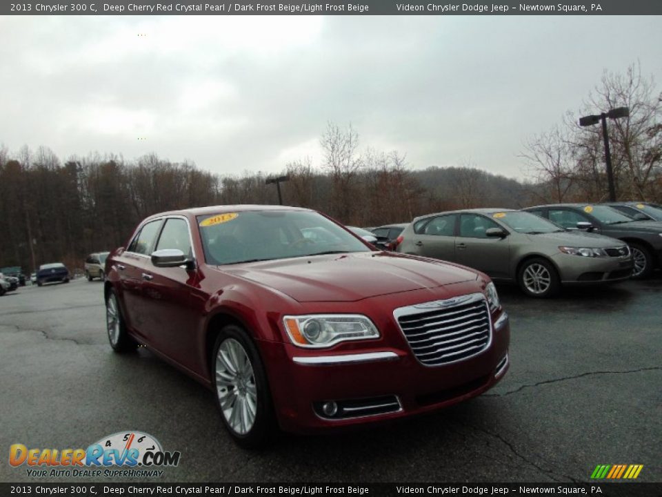 2013 Chrysler 300 C Deep Cherry Red Crystal Pearl / Dark Frost Beige/Light Frost Beige Photo #30
