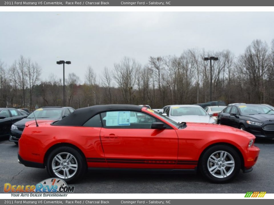2011 Ford Mustang V6 Convertible Race Red / Charcoal Black Photo #2