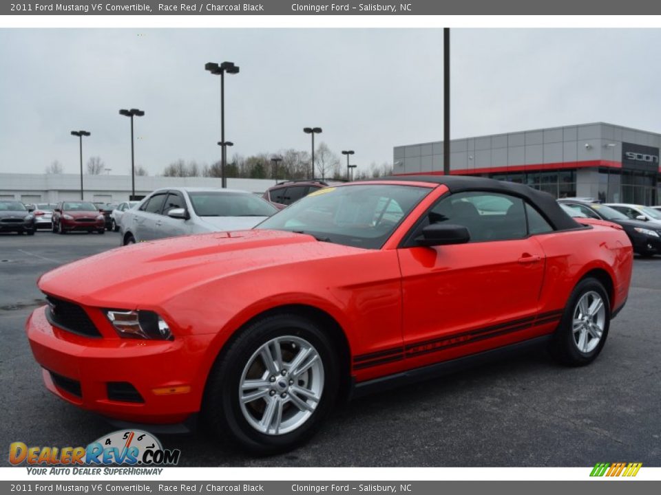 2011 Ford Mustang V6 Convertible Race Red / Charcoal Black Photo #7
