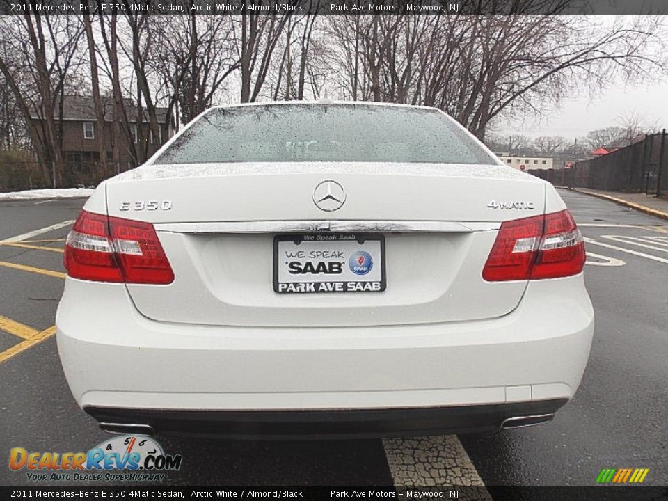 2011 Mercedes-Benz E 350 4Matic Sedan Arctic White / Almond/Black Photo #4