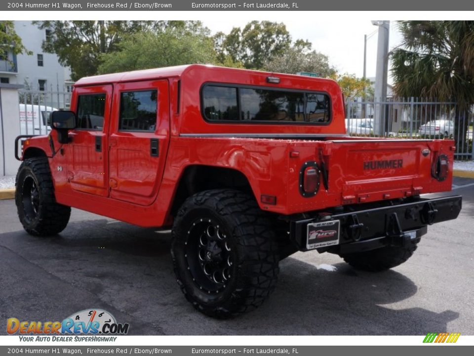 2004 Hummer H1 Wagon Firehouse Red / Ebony/Brown Photo #5