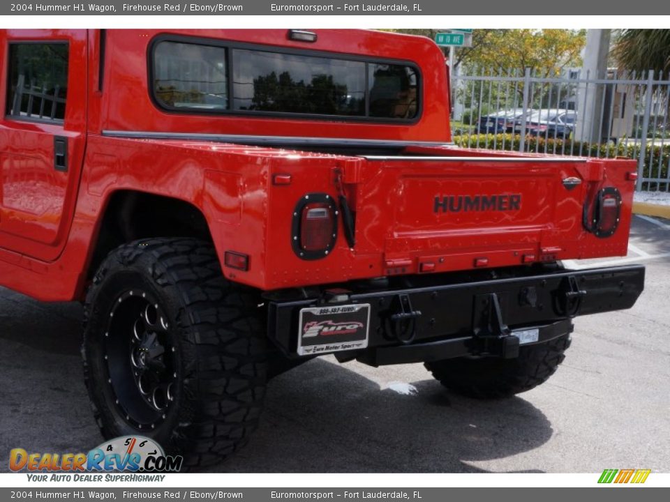 2004 Hummer H1 Wagon Firehouse Red / Ebony/Brown Photo #6