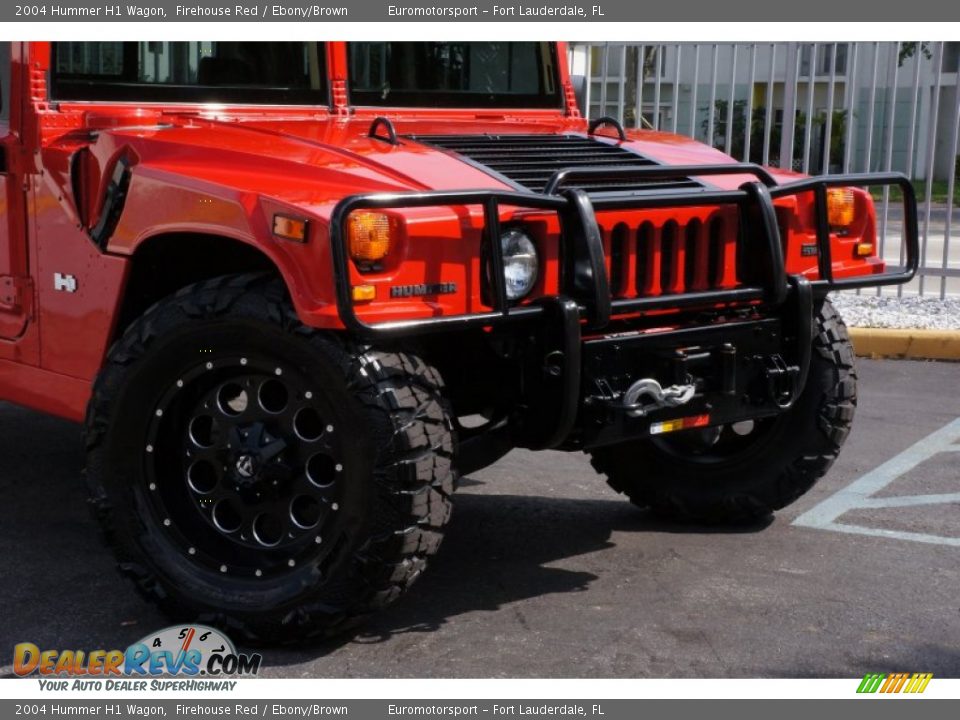 2004 Hummer H1 Wagon Firehouse Red / Ebony/Brown Photo #9