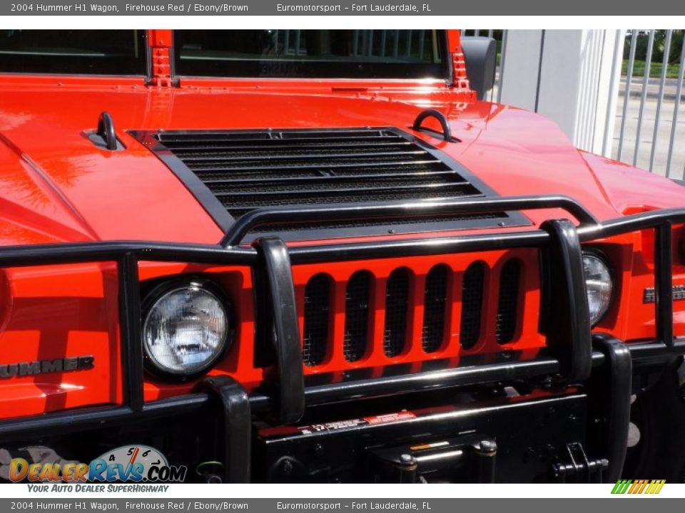 2004 Hummer H1 Wagon Firehouse Red / Ebony/Brown Photo #11