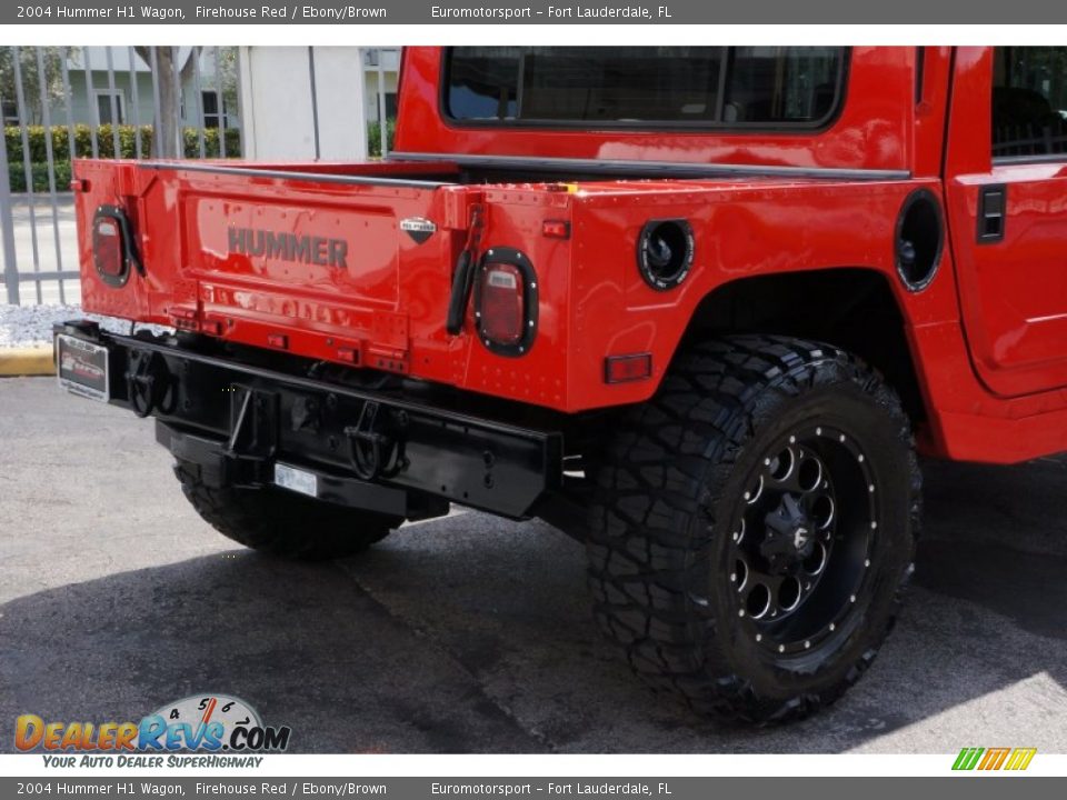 2004 Hummer H1 Wagon Firehouse Red / Ebony/Brown Photo #13