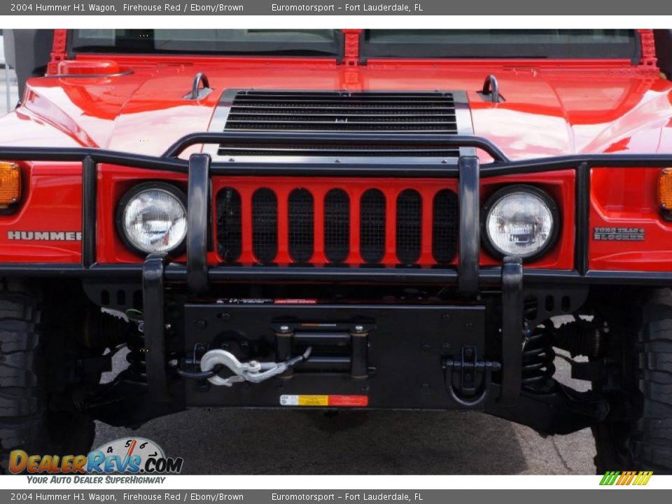 2004 Hummer H1 Wagon Firehouse Red / Ebony/Brown Photo #18