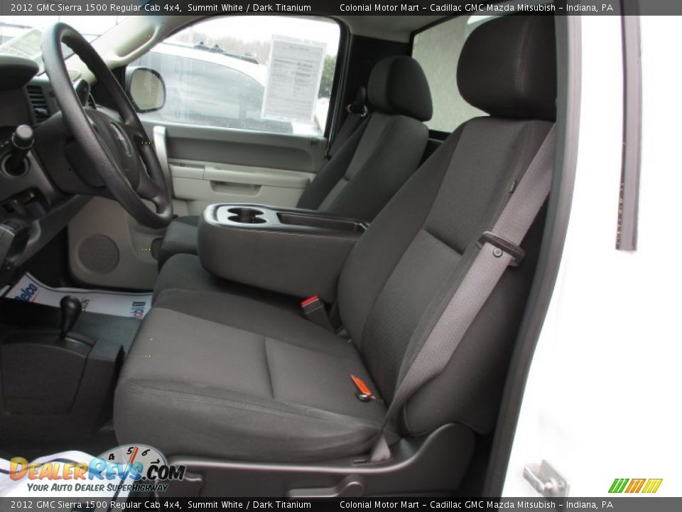 Dark Titanium Interior - 2012 GMC Sierra 1500 Regular Cab 4x4 Photo #8