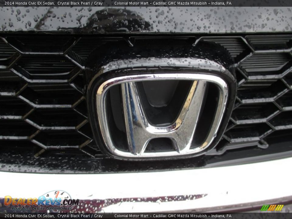 2014 Honda Civic EX Sedan Crystal Black Pearl / Gray Photo #7