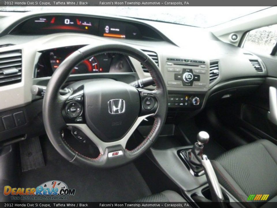 2012 Honda Civic Si Coupe Taffeta White / Black Photo #16