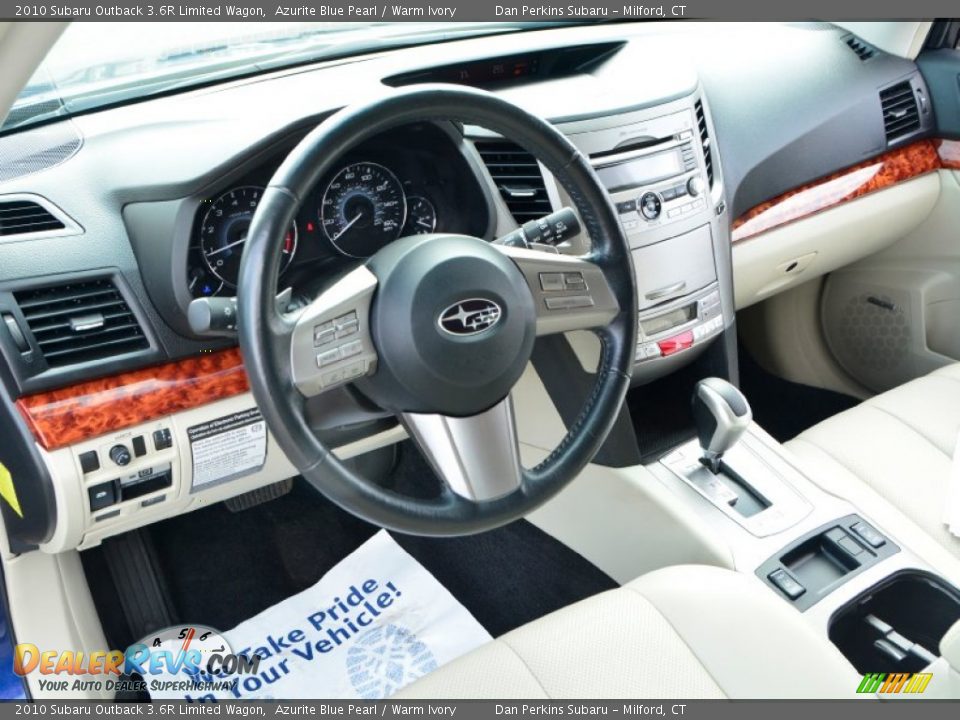 Warm Ivory Interior - 2010 Subaru Outback 3.6R Limited Wagon Photo #5