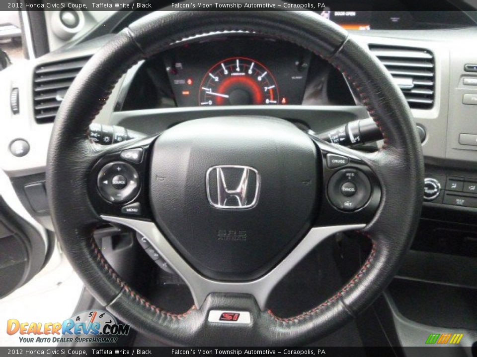 2012 Honda Civic Si Coupe Taffeta White / Black Photo #20