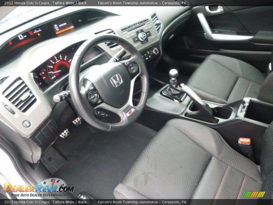 2012 Honda Civic Si Coupe Taffeta White / Black Photo #22