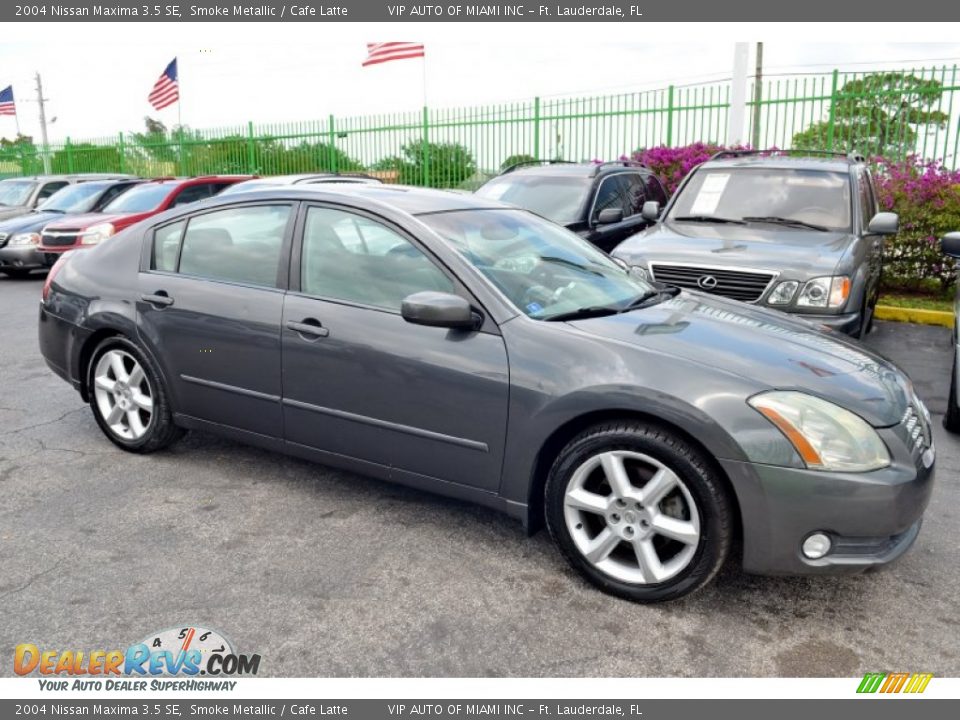 2004 Nissan Maxima 3.5 SE Smoke Metallic / Cafe Latte Photo #5