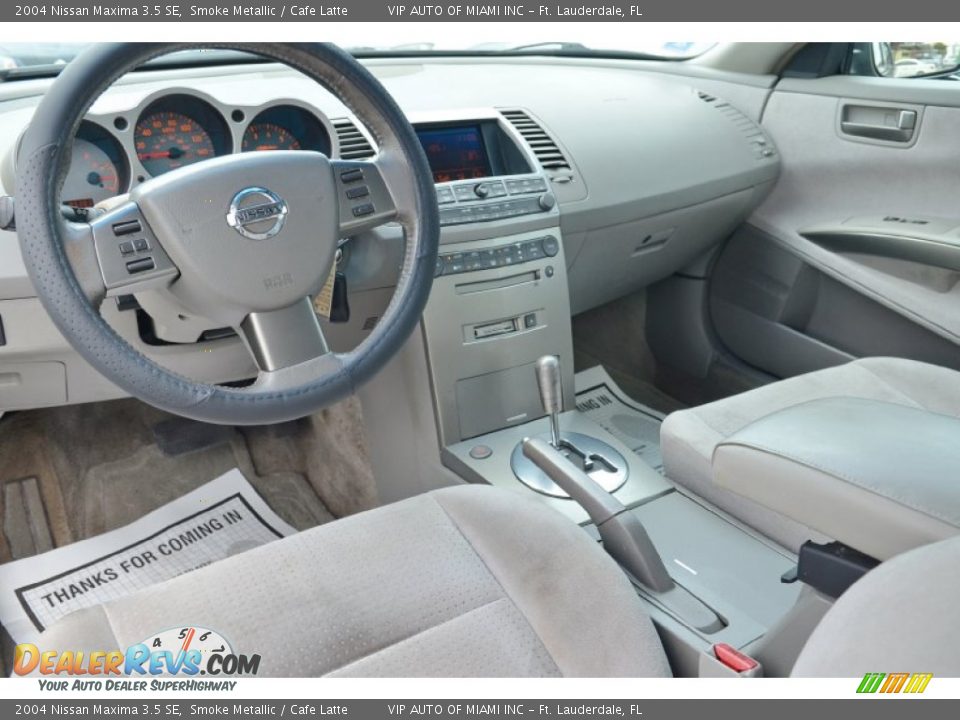 2004 Nissan Maxima 3.5 SE Smoke Metallic / Cafe Latte Photo #32