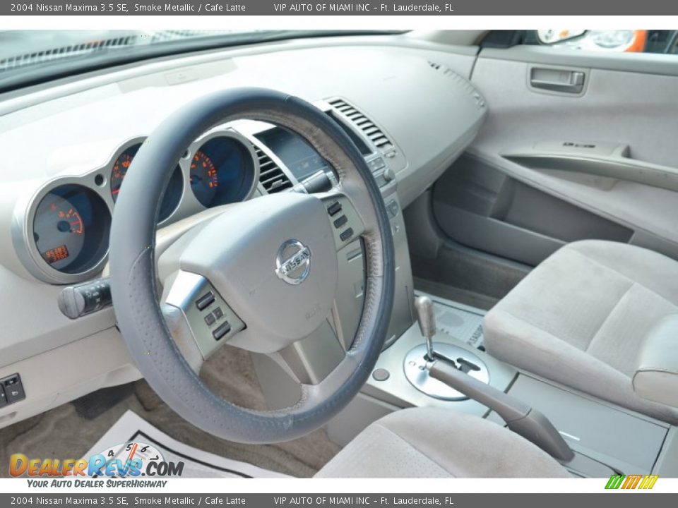 2004 Nissan Maxima 3.5 SE Smoke Metallic / Cafe Latte Photo #35