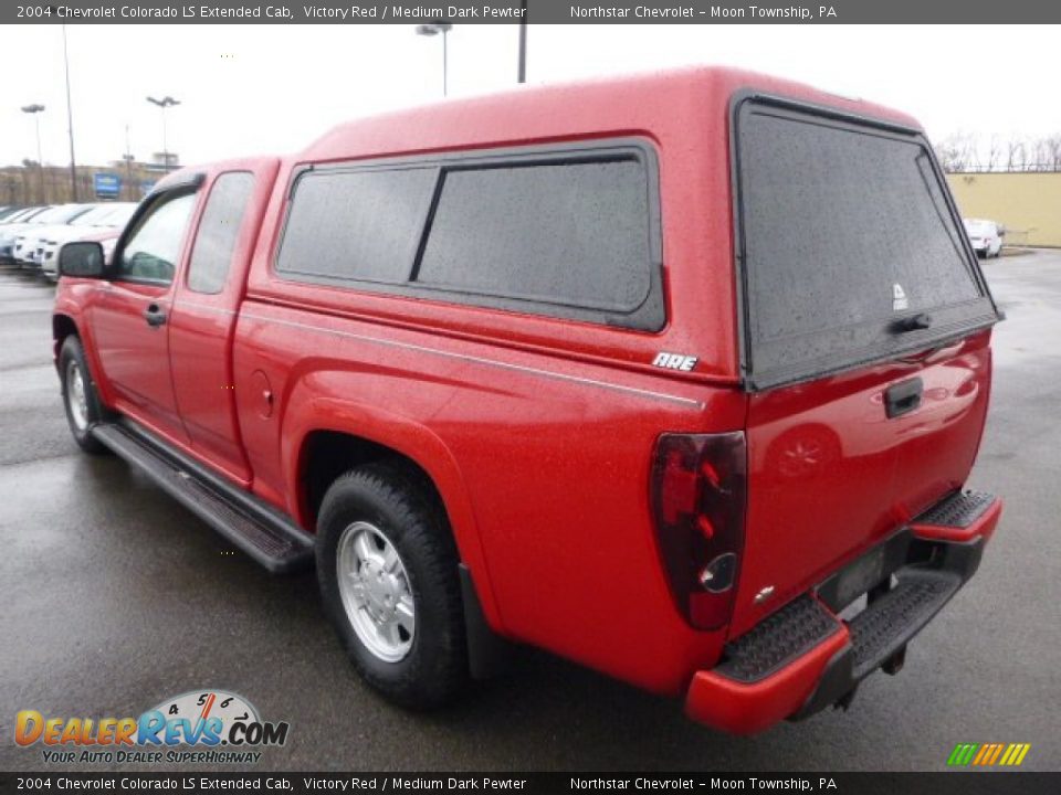 2004 Chevrolet Colorado LS Extended Cab Victory Red / Medium Dark Pewter Photo #2