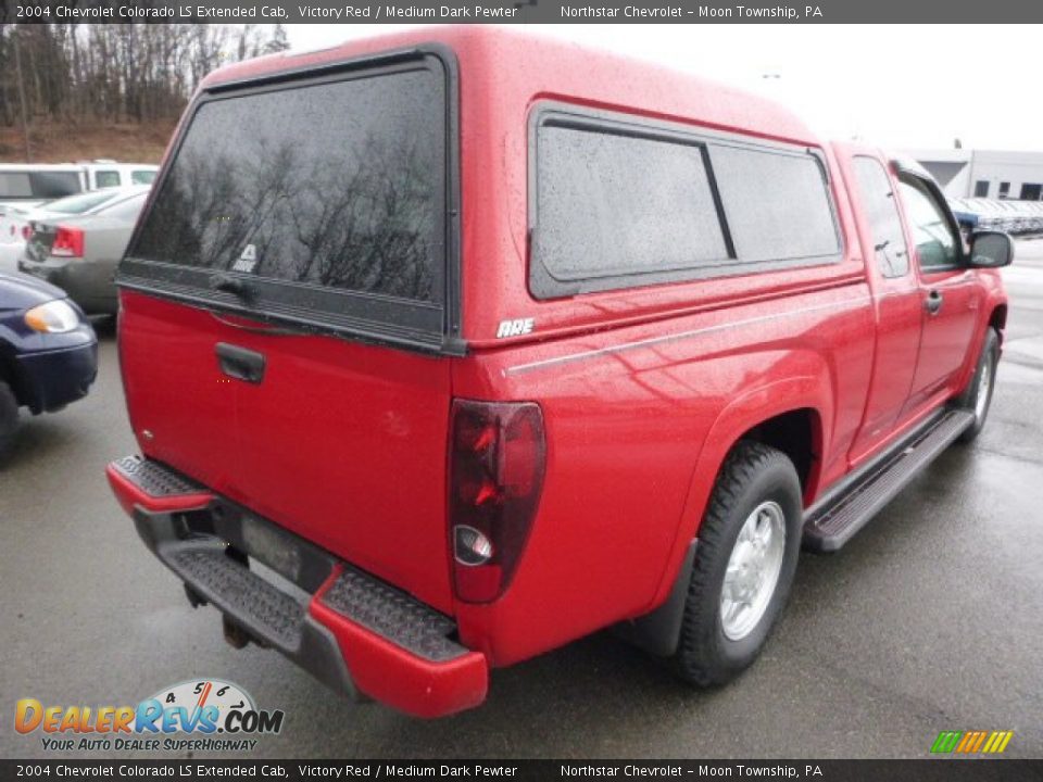 2004 Chevrolet Colorado LS Extended Cab Victory Red / Medium Dark Pewter Photo #4