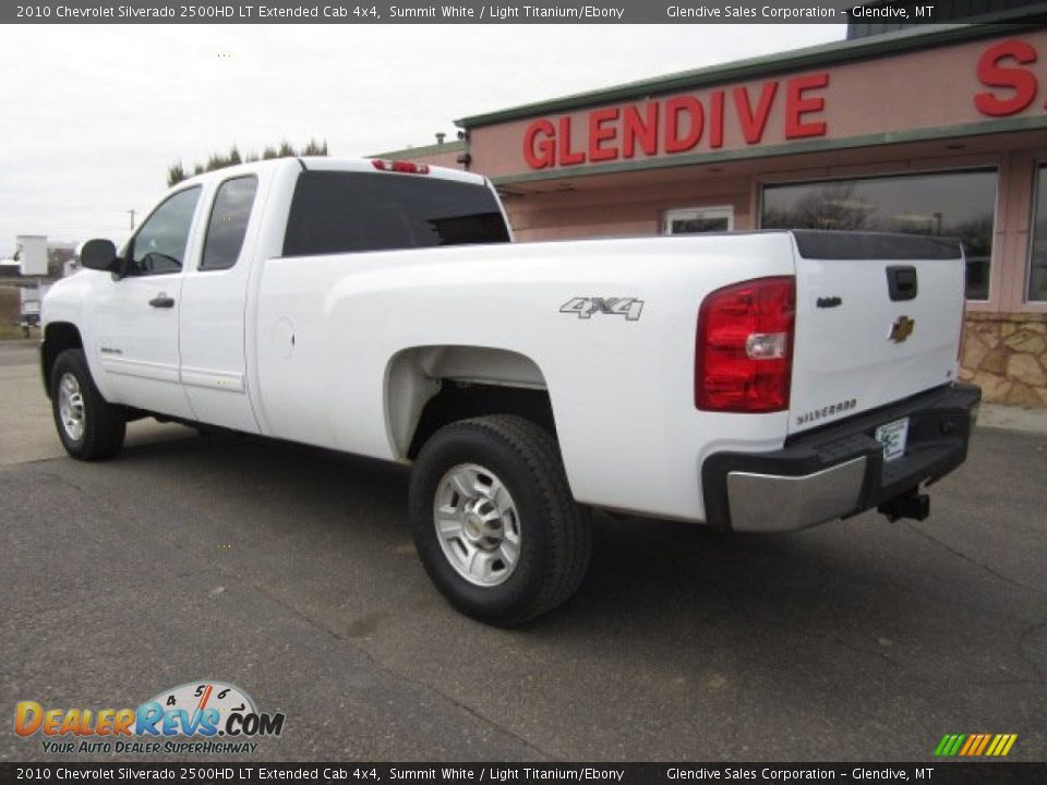 2010 Chevrolet Silverado 2500HD LT Extended Cab 4x4 Summit White / Light Titanium/Ebony Photo #4