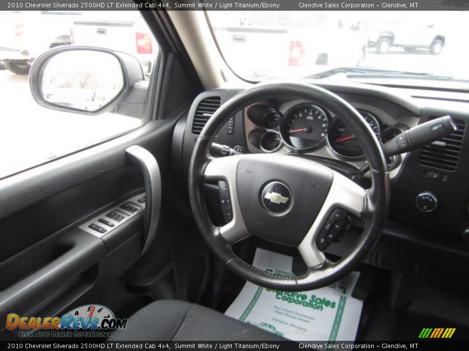 2010 Chevrolet Silverado 2500HD LT Extended Cab 4x4 Summit White / Light Titanium/Ebony Photo #17