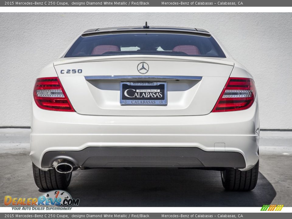 2015 Mercedes-Benz C 250 Coupe designo Diamond White Metallic / Red/Black Photo #3