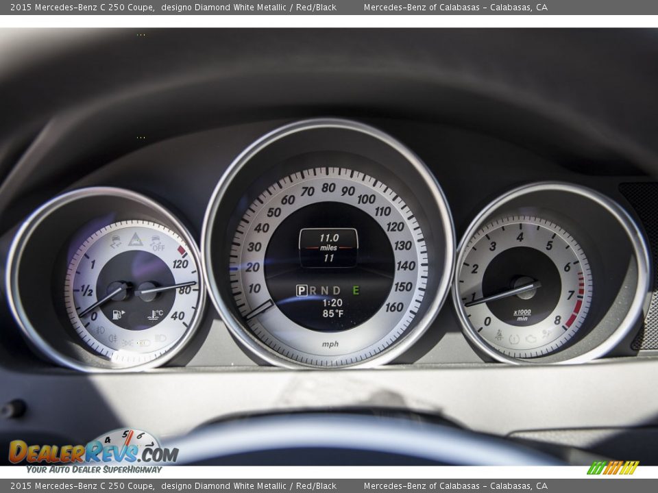 2015 Mercedes-Benz C 250 Coupe designo Diamond White Metallic / Red/Black Photo #6
