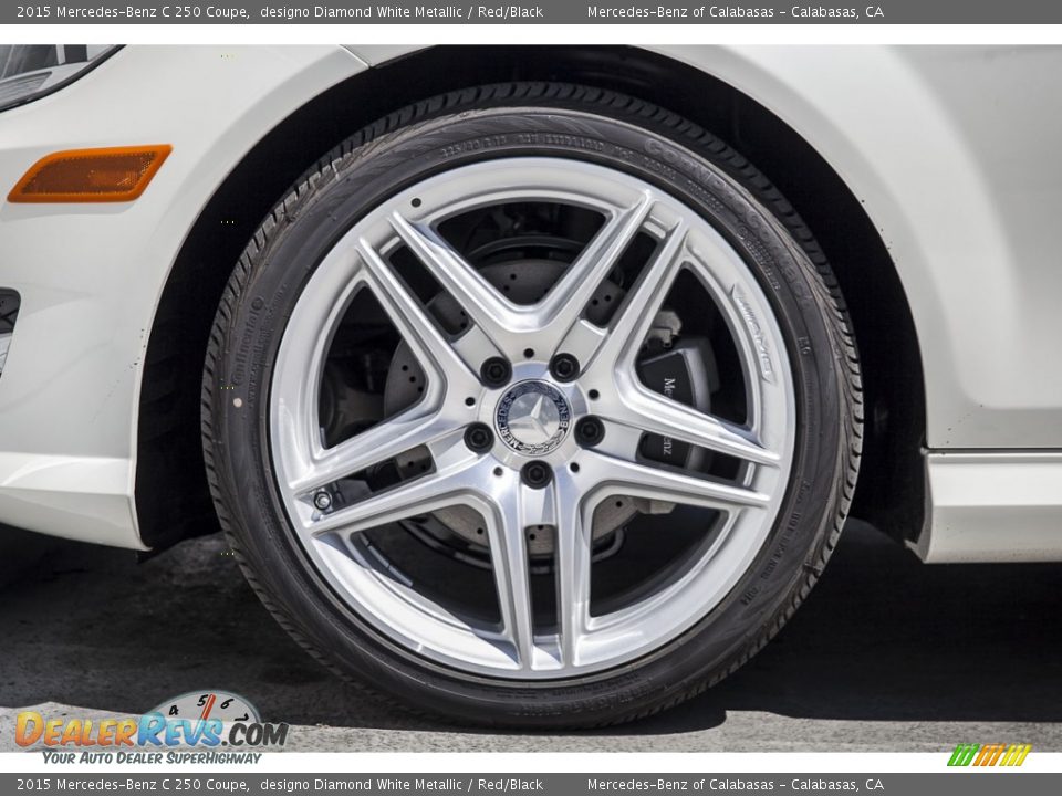 2015 Mercedes-Benz C 250 Coupe designo Diamond White Metallic / Red/Black Photo #10