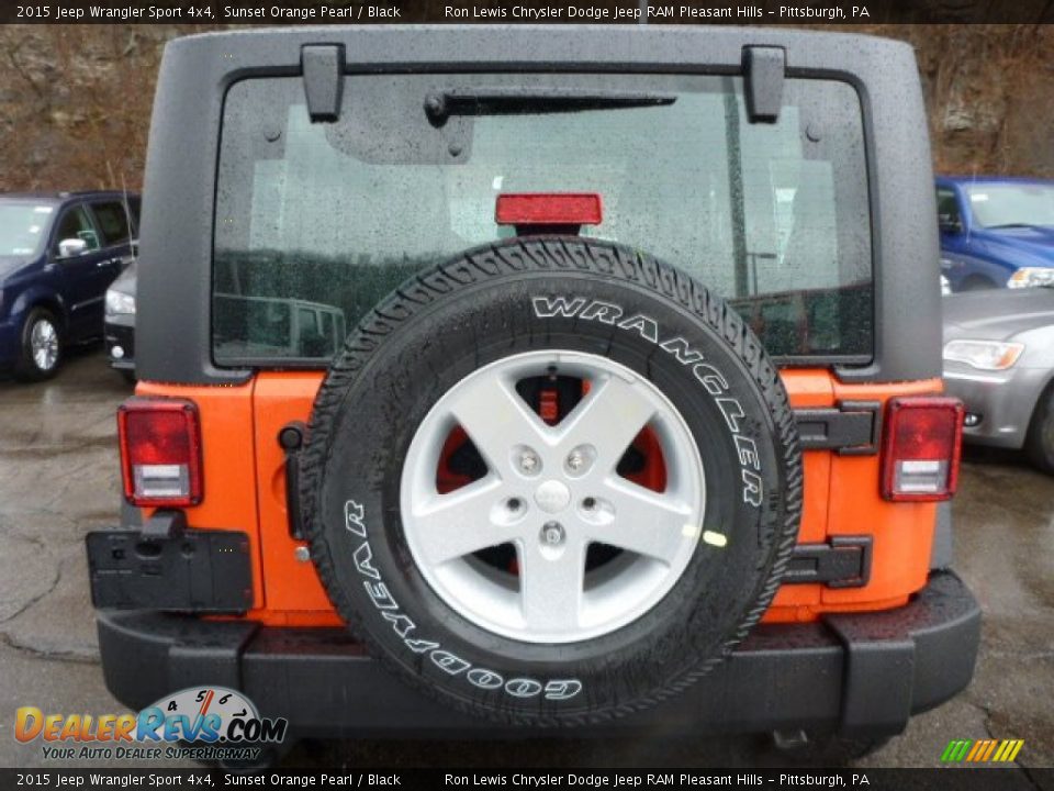 2015 Jeep Wrangler Sport 4x4 Sunset Orange Pearl / Black Photo #4