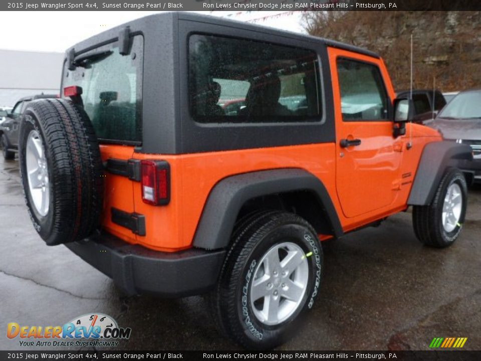 2015 Jeep Wrangler Sport 4x4 Sunset Orange Pearl / Black Photo #5