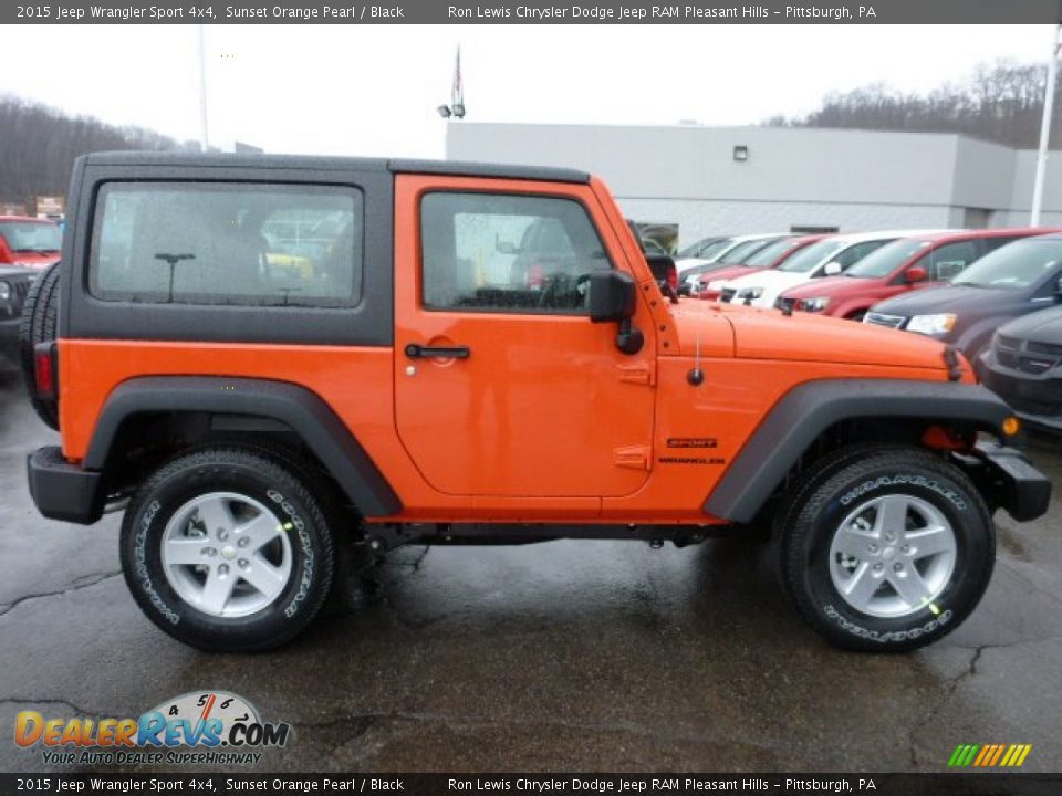 2015 Jeep Wrangler Sport 4x4 Sunset Orange Pearl / Black Photo #6
