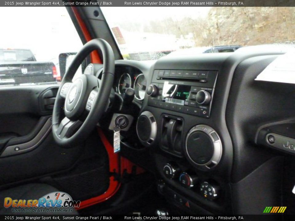 2015 Jeep Wrangler Sport 4x4 Sunset Orange Pearl / Black Photo #8