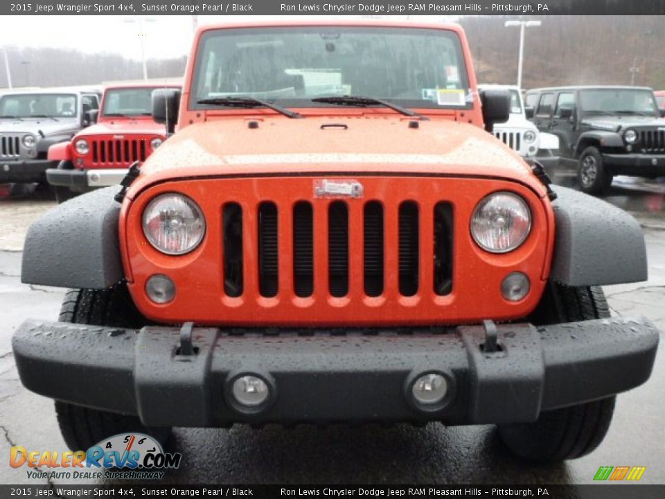 2015 Jeep Wrangler Sport 4x4 Sunset Orange Pearl / Black Photo #10